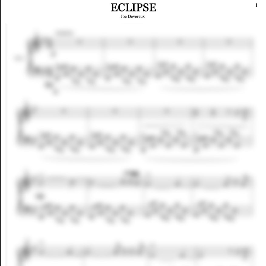 Joe Devereux - Eclipse - Sheet Music